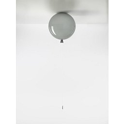 Stropní svítidlo MEMORY šedé lesklé průměr skla 25cm E27 15W - BROKIS B Obrázek pro produkt Stropní svítidlo MEMORY šedé lesklé průměr skla 25cm E27 15W - BROKIS B