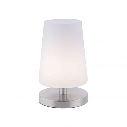 SONJA LED stolní lampa s ocelovou základnou s decentním bílým podlouhlým stínítkem 3000K - PAUL NEUHAUS Obrázek pro produkt SONJA LED stolní lampa s ocelovou základnou s decentním bílým podlouhlým stínítkem 3000K - PAUL NEUHAUS