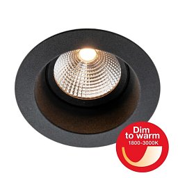 Svítidlo bodové OneSoft černé 8W 435lm DimToWarm 1800-3000K 90mm IP44 36° - TLG Obrázek pro produkt Svítidlo bodové OneSoft černé 8W 435lm DimToWarm 1800-3000K 90mm IP44 36° - TLG
