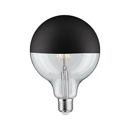 LED Globe 6,5 W E27 zrcadlový svrchlík černá mat teplá bílá stmívatelné - PAULMANN Obrázek pro produkt LED Globe 6,5 W E27 zrcadlový svrchlík černá mat teplá bílá stmívatelné - PAULMANN