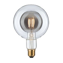 LED Inner Shape Globe G125 4 W kouřové sklo E27 2.700K teplá bílá - PAULMANN Obrázek pro produkt LED Inner Shape Globe G125 4 W kouřové sklo E27 2.700K teplá bílá - PAULMANN