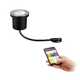Plug & Shine zemní svítidlo IP65 RGBW 24V ZigBee - PAULMANN Obrázek pro produkt Plug & Shine zemní svítidlo IP65 RGBW 24V ZigBee - PAULMANN