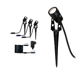 Plug & Shine základní sada bodové svítidlo IP65 3,5W teplá bílá vč. kabel, Trafo a spot - PAULMANN Obrázek pro produkt Plug & Shine základní sada bodové svítidlo IP65 3,5W teplá bílá vč. kabel, Trafo a spot - PAULMANN