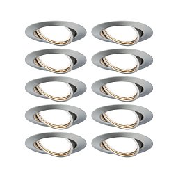 Vestavné svítidlo LED Base kruhové max. 10x10W GU10 kov kartáčovaný - PAULMANN Obrázek pro produkt Vestavné svítidlo LED Base kruhové max. 10x10W GU10 kov kartáčovaný - PAULMANN