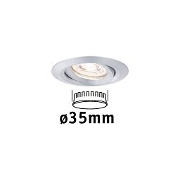 LED vestavné svítidlo Nova mini výklopné 1x4W 2.700K hliník broušený 230V - PAULMANN Obrázek pro produkt LED vestavné svítidlo Nova mini výklopné 1x4W 2.700K hliník broušený 230V - PAULMANN