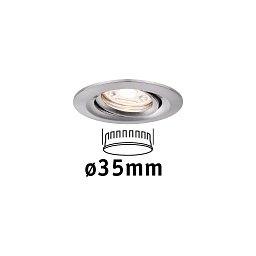 LED vestavné svítidlo Nova mini výklopné 1x4W 2.700K kov kartáčovaný 230V - PAULMANN Obrázek pro produkt LED vestavné svítidlo Nova mini výklopné 1x4W 2.700K kov kartáčovaný 230V - PAULMANN