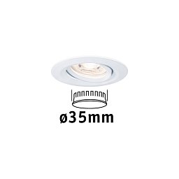 LED vestavné svítidlo Nova mini výklopné 1x4W 2.700K bílá mat 230V - PAULMANN Obrázek pro produkt LED vestavné svítidlo Nova mini výklopné 1x4W 2.700K bílá mat 230V - PAULMANN