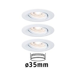 LED vestavné svítidlo Nova mini výklopné 3x4W 2.700K bílá mat 230V - PAULMANN Obrázek pro produkt LED vestavné svítidlo Nova mini výklopné 3x4W 2.700K bílá mat 230V - PAULMANN