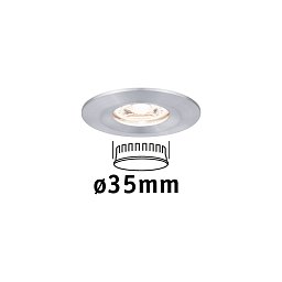 LED vestavné svítidlo Nova mini nevýklopné IP44 1x4W 2.700K hliník broušený 230V - PAULMANN Obrázek pro produkt LED vestavné svítidlo Nova mini nevýklopné IP44 1x4W 2.700K hliník broušený 230V - PAULMANN