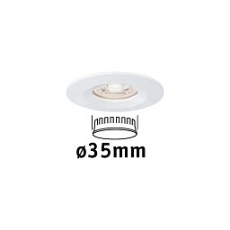 LED vestavné svítidlo Nova mini nevýklopné IP44 1x4W 2.700K bílá mat 230V - PAULMANN Obrázek pro produkt LED vestavné svítidlo Nova mini nevýklopné IP44 1x4W 2.700K bílá mat 230V - PAULMANN