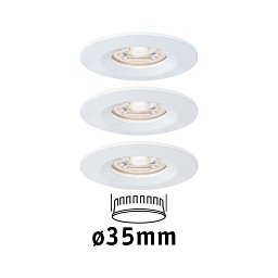LED vestavné svítidlo Nova mini nevýklopné IP44 3x4W 2.700K bílá mat 230V - PAULMANN Obrázek pro produkt LED vestavné svítidlo Nova mini nevýklopné IP44 3x4W 2.700K bílá mat 230V - PAULMANN
