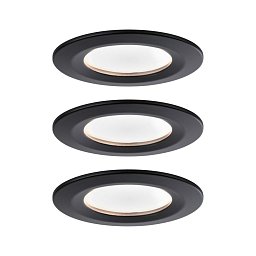LED vestavné svítidlo Nova kruhové 3x6,5W teplá bílá černá/mat nevýklopné 3ks sada - PAULMANN Obrázek pro produkt LED vestavné svítidlo Nova kruhové 3x6,5W teplá bílá černá/mat nevýklopné 3ks sada - PAULMANN