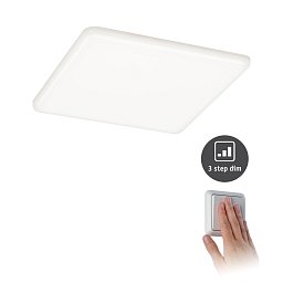 LED vestavné svítidlo Veluna VariFit IP44 3-krokové-stmívatelné hranaté 185x185mm 17,5W 4.000K satén - PAULMANN Obrázek pro produkt LED vestavné svítidlo Veluna VariFit IP44 3-krokové-stmívatelné hranaté 185x185mm 17,5W 4.000K satén - PAULMANN