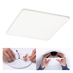 LED vestavné svítidlo Veluna VariFit IP44 3-krokové-stmívatelné hranaté 215x215mm 22W 4.000K satén - PAULMANN Obrázek pro produkt LED vestavné svítidlo Veluna VariFit IP44 3-krokové-stmívatelné hranaté 215x215mm 22W 4.000K satén - PAULMANN