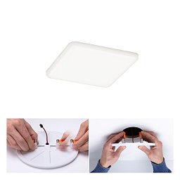 LED vestavné svítidlo Veluna VariFit IP44 hranaté 125x125mm 8,5W 4.000K satén - PAULMANN Obrázek pro produkt LED vestavné svítidlo Veluna VariFit IP44 hranaté 125x125mm 8,5W 4.000K satén - PAULMANN