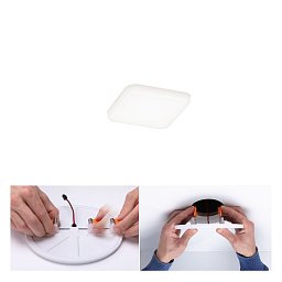 LED vestavné svítidlo Veluna VariFit IP44 hranaté 75x75mm 4,5W 4.000K satén - PAULMANN Obrázek pro produkt LED vestavné svítidlo Veluna VariFit IP44 hranaté 75x75mm 4,5W 4.000K satén - PAULMANN