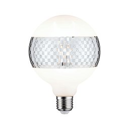 LED G125 Modern Classic dekorativní pruh stříbrná lesklá károvaná E27 2.700K stmívatelné - PAULMANN Obrázek pro produkt LED G125 Modern Classic dekorativní pruh stříbrná lesklá károvaná E27 2.700K stmívatelné - PAULMANN
