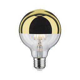LED Globe 6,5 W E27 zrcadlový svrchlík zlatá teplá bílá stmívatelné - PAULMANN Obrázek pro produkt LED Globe 6,5 W E27 zrcadlový svrchlík zlatá teplá bílá stmívatelné - PAULMANN