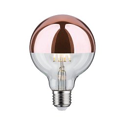 LED Globe 6,5 W E27 zrcadlový svrchlík měď teplá bílá - PAULMANN Obrázek pro produkt LED Globe 6,5 W E27 zrcadlový svrchlík měď teplá bílá - PAULMANN