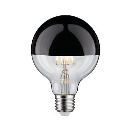 LED Globe 6,5 W E27 zrcadlový svrchlík černý chrom teplá bílá stmívatelné - PAULMANN Obrázek pro produkt LED Globe 6,5 W E27 zrcadlový svrchlík černý chrom teplá bílá stmívatelné - PAULMANN