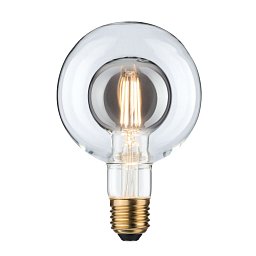 LED Inner Shape Globe G95 4 W kouřové sklo E27 2.700K teplá bílá - PAULMANN Obrázek pro produkt LED Inner Shape Globe G95 4 W kouřové sklo E27 2.700K teplá bílá - PAULMANN