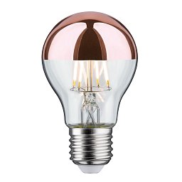 LED žárovka 6,5 W E27 zrcadlový svrchlík měď teplá bílá - PAULMANN Obrázek pro produkt LED žárovka 6,5 W E27 zrcadlový svrchlík měď teplá bílá - PAULMANN