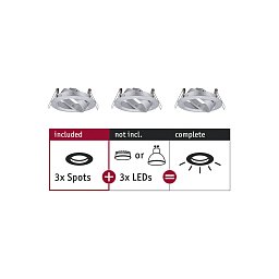 Vestavné svítidlo Choose spot výklopné max. 10W hliník broušený 230V - PAULMANN Obrázek pro produkt Vestavné svítidlo Choose spot výklopné max. 10W hliník broušený 230V - PAULMANN