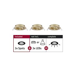 Vestavné svítidlo Choose spot výklopné max. 10W mosaz kartáčovaná 230V - PAULMANN Obrázek pro produkt Vestavné svítidlo Choose spot výklopné max. 10W mosaz kartáčovaná 230V - PAULMANN
