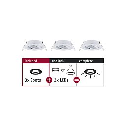 Vestavné svítidlo Choose spot výklopné max. 10W bílá mat 230V - PAULMANN Obrázek pro produkt Vestavné svítidlo Choose spot výklopné max. 10W bílá mat 230V - PAULMANN