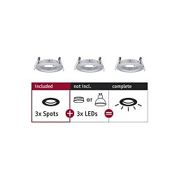 Vestavné svítidlo Choose spot nevýklopné max. 10W hliník broušený 230V - PAULMANN Obrázek pro produkt Vestavné svítidlo Choose spot nevýklopné max. 10W hliník broušený 230V - PAULMANN