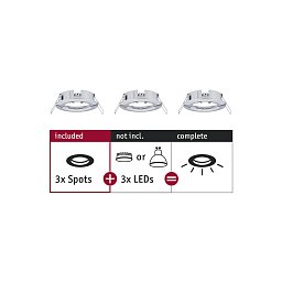 Vestavné svítidlo Choose spot nevýklopné max. 10W chrom 230V - PAULMANN Obrázek pro produkt Vestavné svítidlo Choose spot nevýklopné max. 10W chrom 230V - PAULMANN