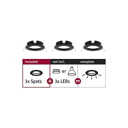 Vestavné svítidlo Choose spot nevýklopné max. 10W černá mat 230V - PAULMANN Obrázek pro produkt Vestavné svítidlo Choose spot nevýklopné max. 10W černá mat 230V - PAULMANN