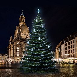 LED světelná sada na stromy vysoké 18-20m, ledová bílá s dekory DZ113S4 Obrázek pro produkt LED světelná sada na stromy vysoké 18-20m, ledová bílá s dekory DZ113S4