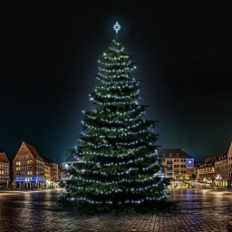 LED světelná sada na stromy vysoké 21-23m, ledová bílá Obrázek pro produkt LED světelná sada na stromy vysoké 21-23m, ledová bílá