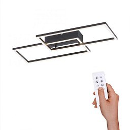 IVEN LED stropní svítidlo hranaté v černé s nastavitelou barvou světla a funkcí stmívání 2700-5000K - LEUCHTEN DIREKT / JUST LIGHT Obrázek pro produkt IVEN LED stropní svítidlo hranaté v černé s nastavitelou barvou světla a funkcí stmívání 2700-5000K - LEUCHTEN DIREKT / JUST LIGHT