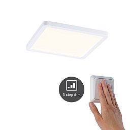 LED vestavné svítidlo Areo VariFit IP44 3-krokové-stmívatelné 175x175mm 13W 3.000K bílá - PAULMANN Obrázek pro produkt LED vestavné svítidlo Areo VariFit IP44 3-krokové-stmívatelné 175x175mm 13W 3.000K bílá - PAULMANN