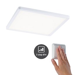 LED vestavné svítidlo Areo VariFit IP44 3-krokové-stmívatelné 230x230mm 16W 4.000K bílá - PAULMANN Obrázek pro produkt LED vestavné svítidlo Areo VariFit IP44 3-krokové-stmívatelné 230x230mm 16W 4.000K bílá - PAULMANN