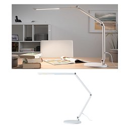 LED stolní lampa na psací stůl FlexBar bílá 10,6W WhiteSwitch 3.000K - PAULMANN Obrázek pro produkt LED stolní lampa na psací stůl FlexBar bílá 10,6W WhiteSwitch 3.000K - PAULMANN
