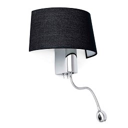 HOTEL nástěnná LED lampa na čtení, černá - FARO Obrázek pro produkt HOTEL nástěnná LED lampa na čtení, černá - FARO