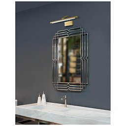 Nástěnné svítidlo nad obraz a zrcadlo TIFFANY mosaz hliník a akryl LED 12W 230V 4000K IP20 - NOVA LUCE Obrázek pro produkt Nástěnné svítidlo nad obraz a zrcadlo TIFFANY mosaz hliník a akryl LED 12W 230V 4000K IP20 - NOVA LUCE