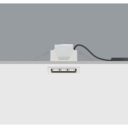 Vestavné svítidlo COMPAR Lens wallwasher DALI-2 LED 6W 367lm 3000K bílé, vnitřek černý - ERCO Obrázek pro produkt Vestavné svítidlo COMPAR Lens wallwasher DALI-2 LED 6W 367lm 3000K bílé, vnitřek černý - ERCO