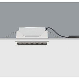 Vestavné svítidlo COMPAR LED DALI 12W 952lm 3000K oval wide flood bílé, vnitřek černý - ERCO Obrázek pro produkt Vestavné svítidlo COMPAR LED DALI 12W 952lm 3000K oval wide flood bílé, vnitřek černý - ERCO