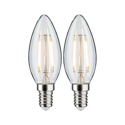 LED svíčka Filament E14 230V 2x2,7W 2700K čirá - PAULMANN Obrázek pro produkt LED svíčka Filament E14 230V 2x2,7W 2700K čirá - PAULMANN