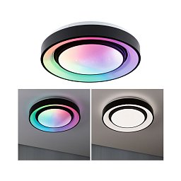 LED stropní svítidlo Rainbow efekt duhy RGBW 230V 22W černá/bílá - PAULMANN Obrázek pro produkt LED stropní svítidlo Rainbow efekt duhy RGBW 230V 22W černá/bílá - PAULMANN