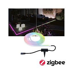 Plug & Shine LED pásek Smart Home Zigbee Smooth IP67 RGBW 22W bílá - PAULMANN Obrázek pro produkt Plug & Shine LED pásek Smart Home Zigbee Smooth IP67 RGBW 22W bílá - PAULMANN