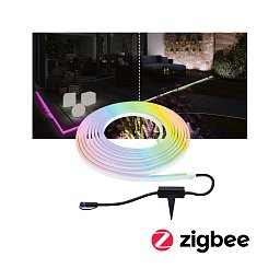 Plug & Shine LED pásek Smart Home Zigbee Smooth IP67 RGBW 39W bílá - PAULMANN Obrázek pro produkt Plug & Shine LED pásek Smart Home Zigbee Smooth IP67 RGBW 39W bílá - PAULMANN