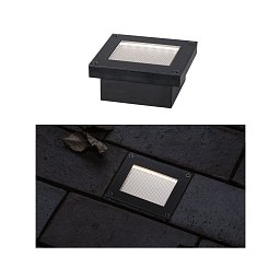 Solární LED zemní svítidlo Domenic IP67 3000K černá - PAULMANN Obrázek pro produkt Solární LED zemní svítidlo Domenic IP67 3000K černá - PAULMANN