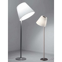 Stojací lampa Melampo malá šedá 2x52W výklopná - ARTEMIDE Obrázek pro produkt Stojací lampa Melampo malá šedá 2x52W výklopná - ARTEMIDE