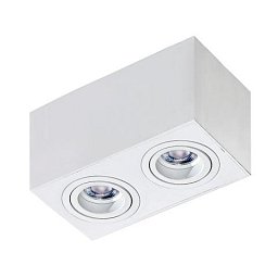 Obrázek pro produkt Stropní bodové přisazené svítidlo Azzardo Brant 2 square white AZ2826 GU10 2x50W IP20 18cm hranaté bílé - AZZARDO