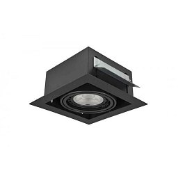 Obrázek pro produkt Stropní zápustné bodové svítidlo Azzardo Nova 1 black/black AZ2869 GU10+ADAP111/ES111 1x40/1x50W IP20 19,5cm černé - AZZARDO